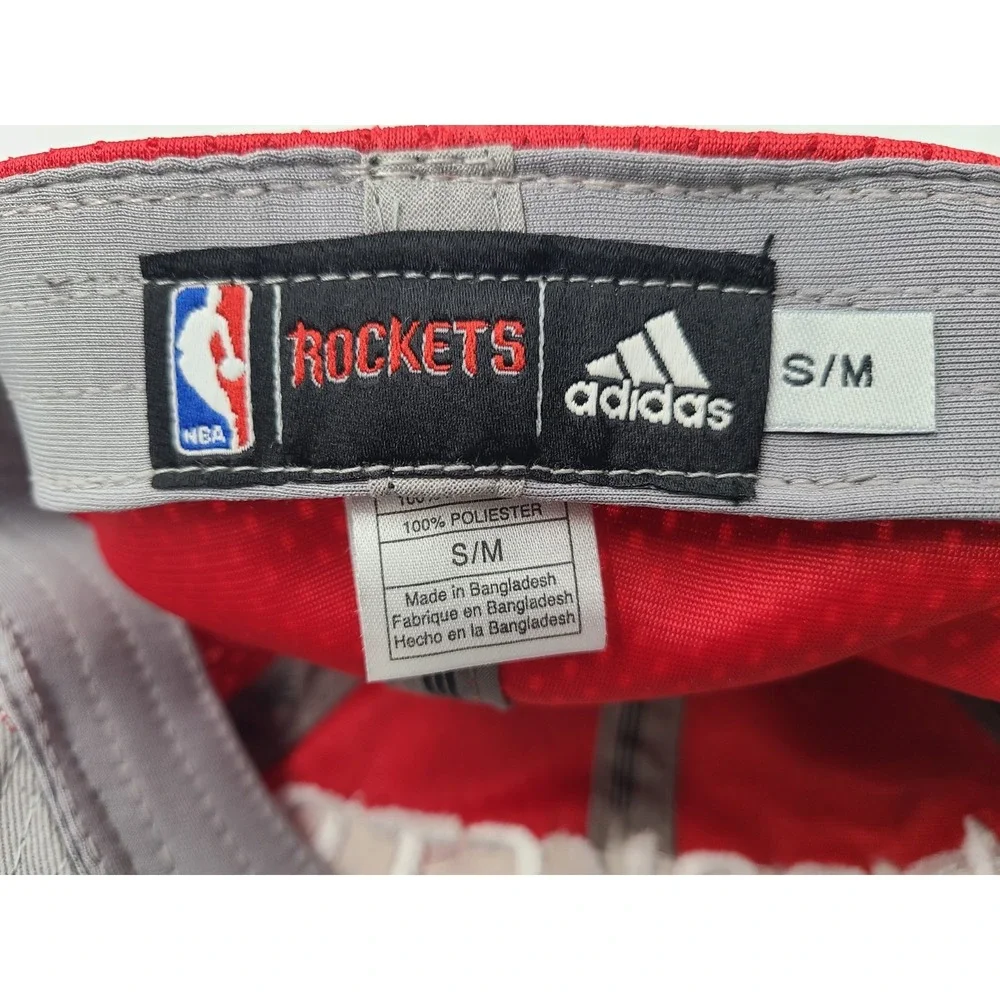 Houston Rockets‎ Adidas Flex Fitted S-M Hat Cap Dad Men Women NBA Basketball Red